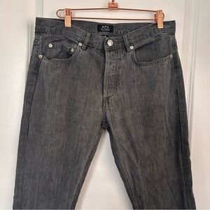 A.P.C. Gray Straight Jeans Classic Style